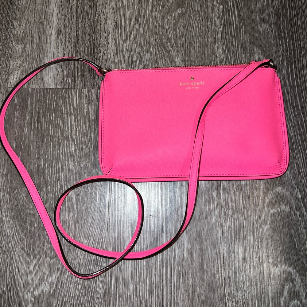 Pink Kate Spade crossbody purse